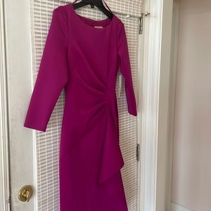 Eliza J Womens Blue V-Neck Long Formal Evening Dress Gown NWT